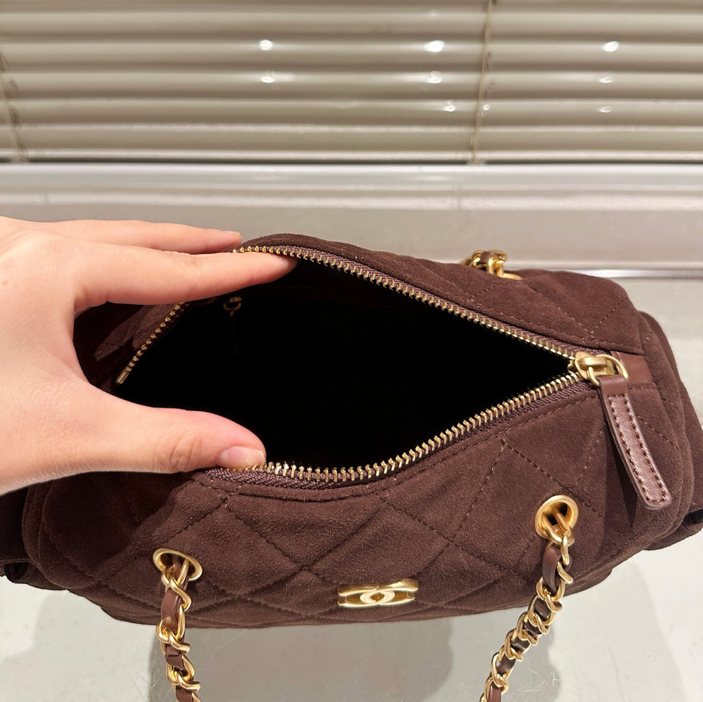 Cc suede bowling bag