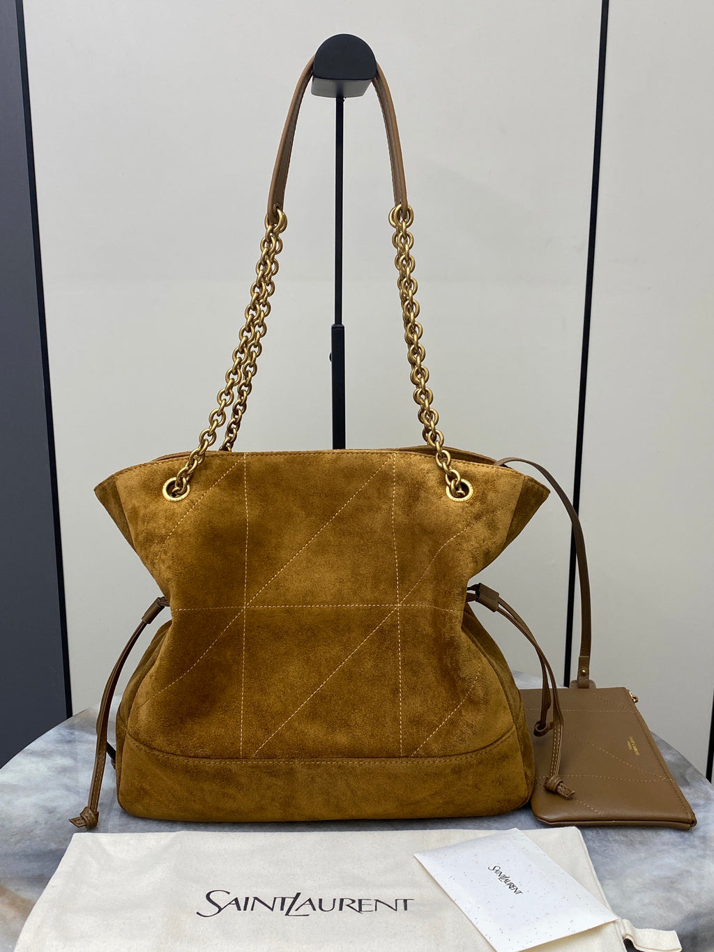 lux jamie poc large gold strap handbag