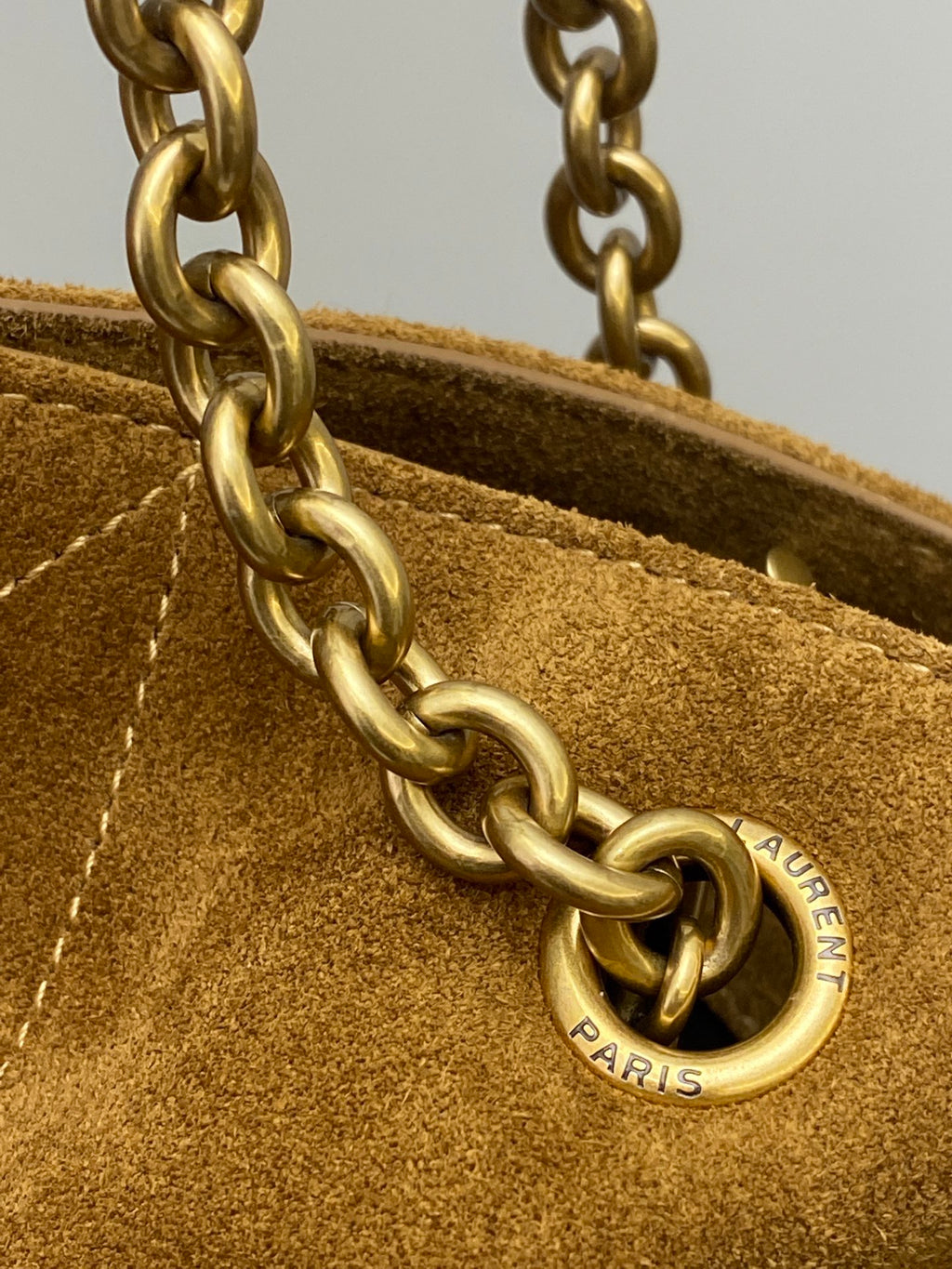 lux jamie poc large gold strap handbag