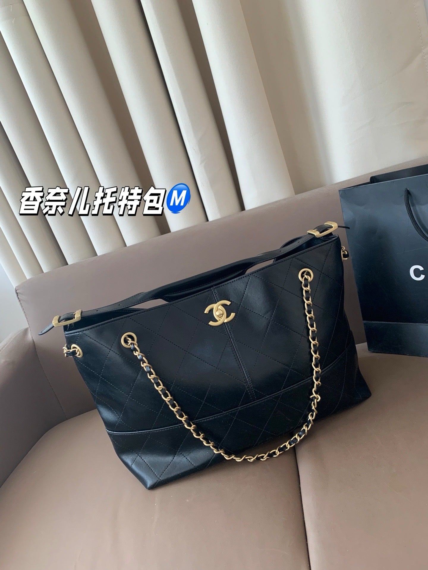 Cc leather bag Large