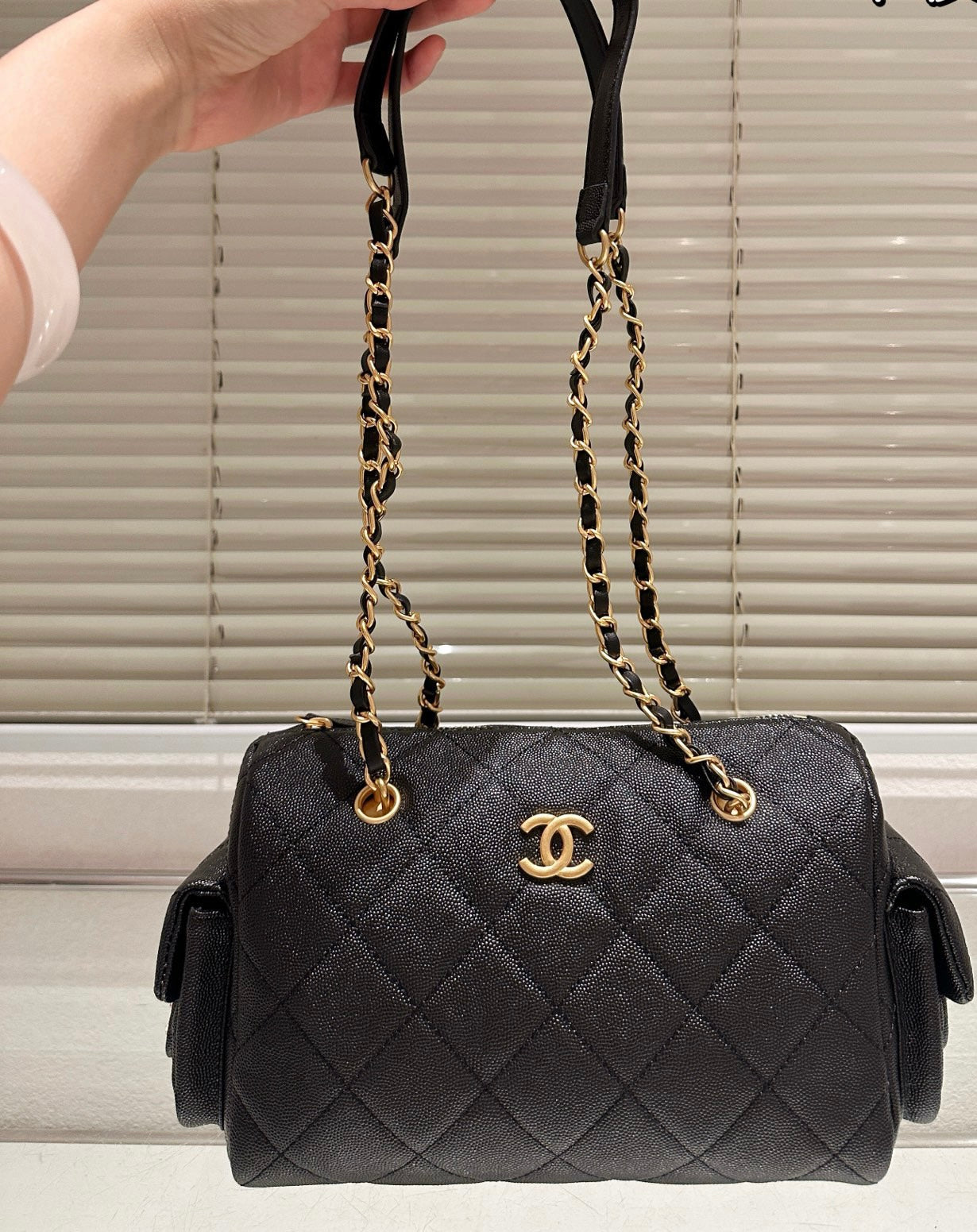 Cc suede bowling bag