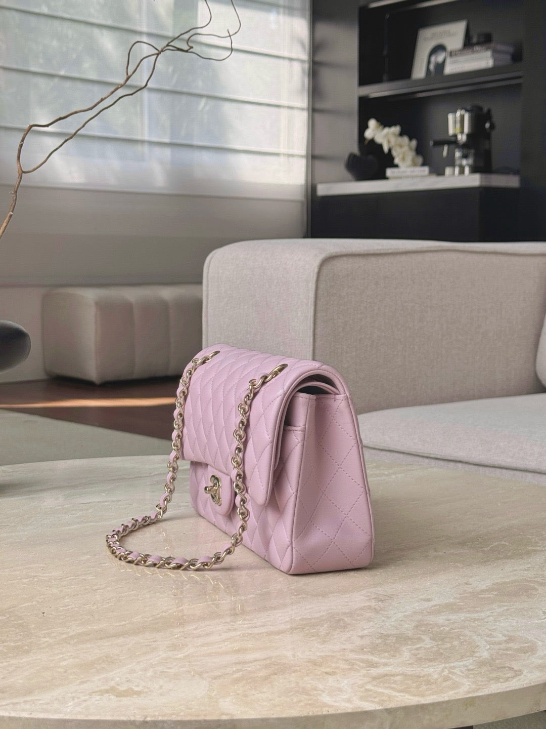 Cc classic flap bag lovers pink