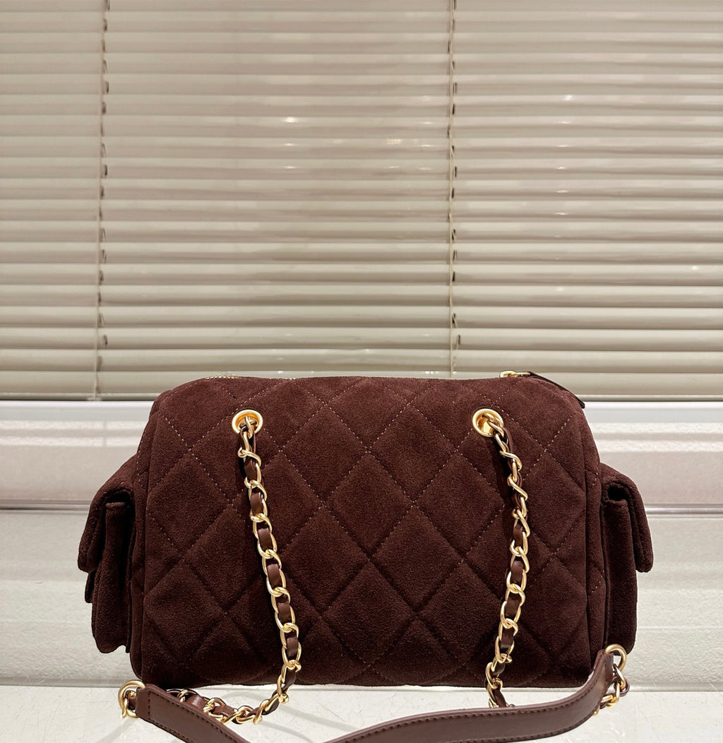 Cc suede bowling bag