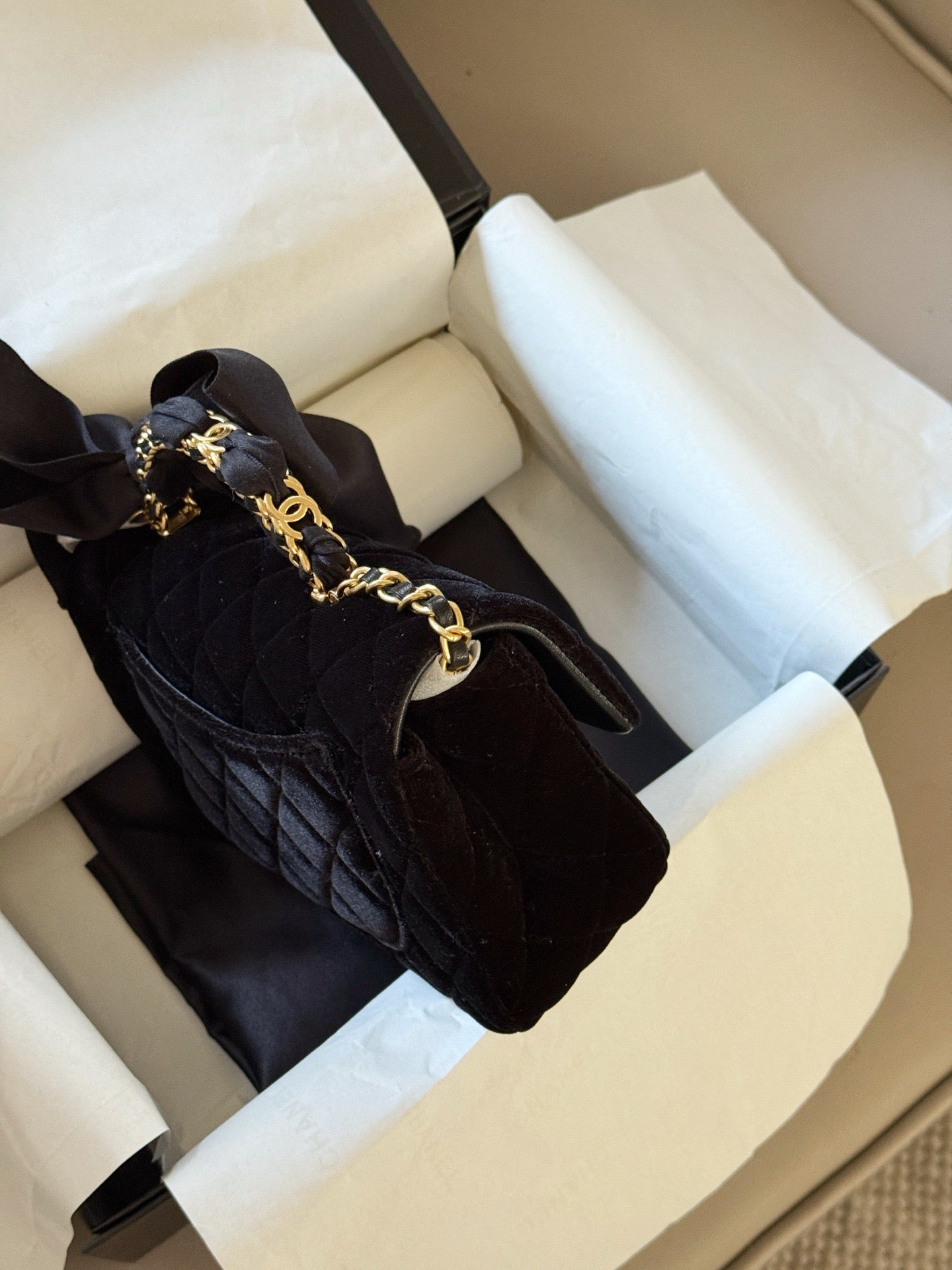 Velvet Cc 25k bag with bow