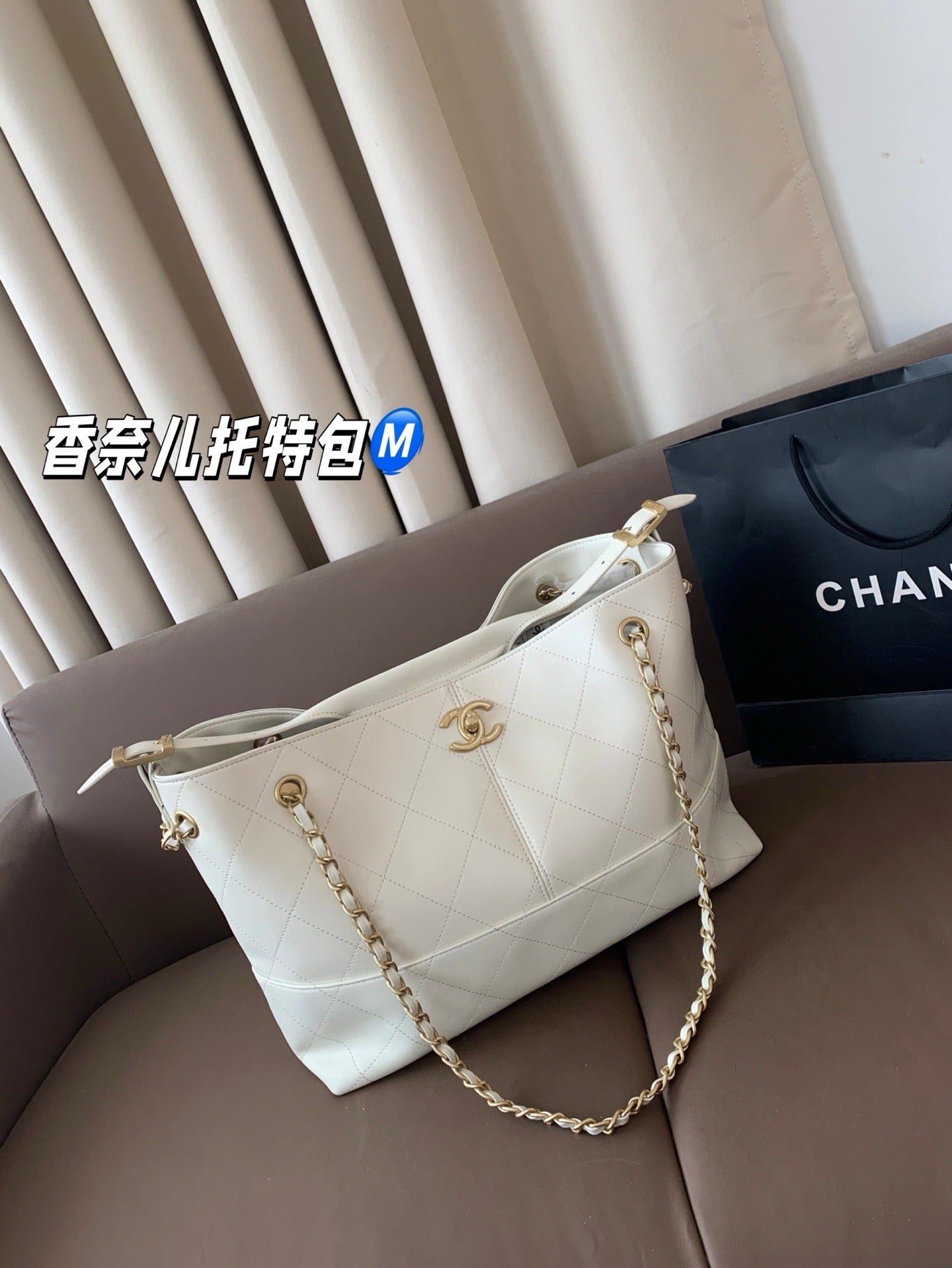 Cc leather bag Large