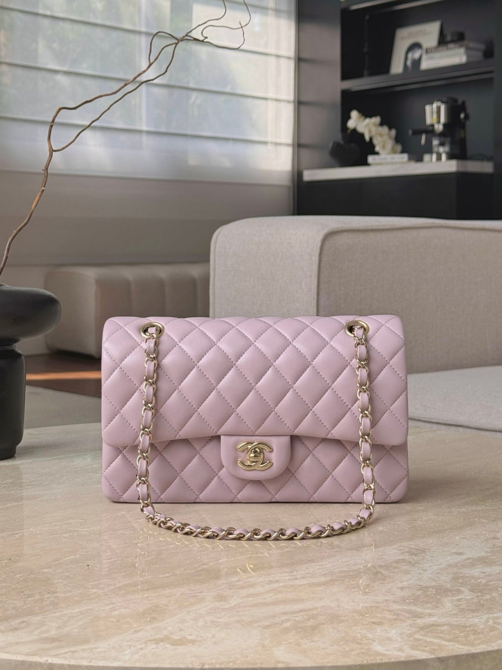 Cc classic flap bag lovers pink