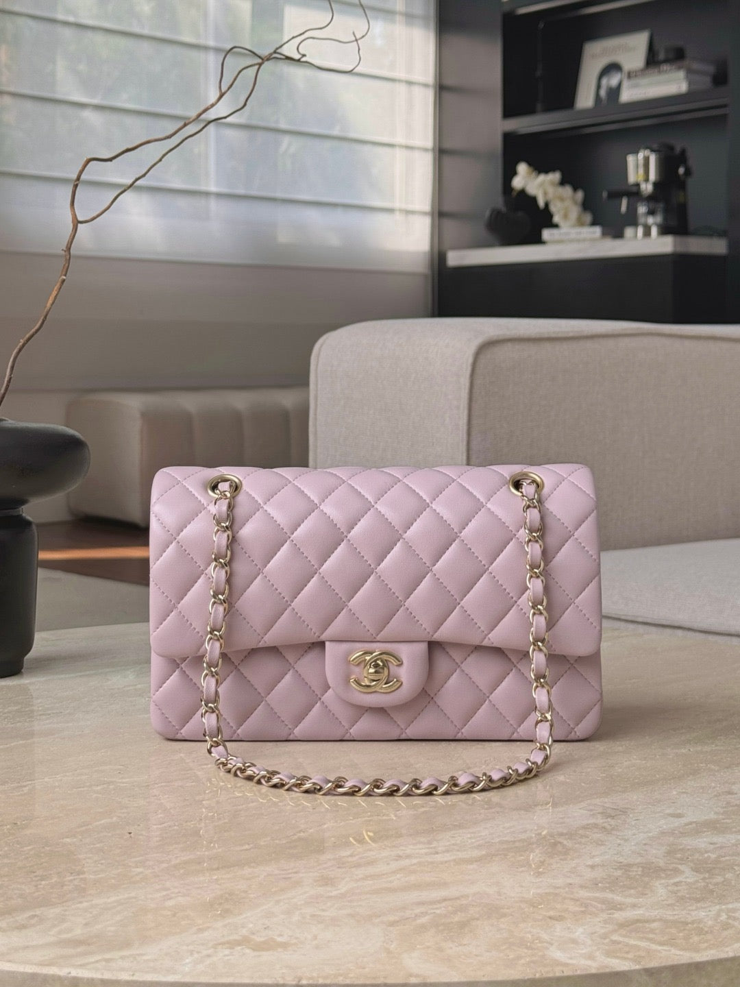 Cc classic flap bag lovers pink